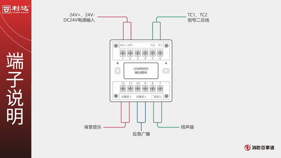 LD6804ED輸出模塊端子說明